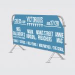 Crowd control barrier banners